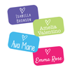 Heart Design Extra Small Clothing Labels